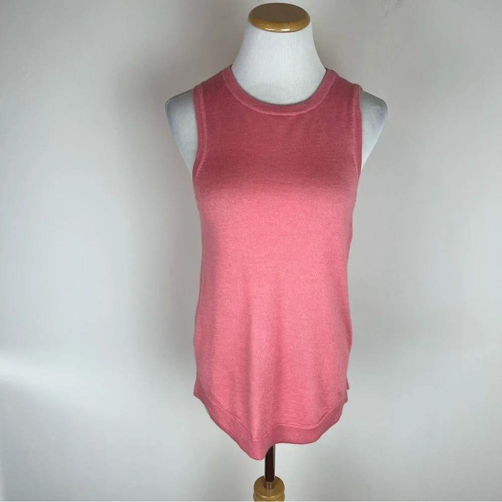 Equipment Cashmere Silk Salmon Pink Sweater Vest Size S